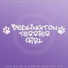 Bedlington Terrier Girl Decal