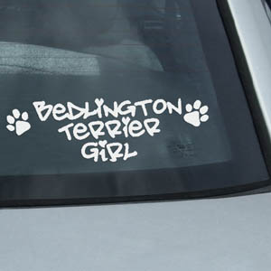 Bedlington Terrier Girl Decal