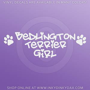 Bedlington Terrier Girl Decal