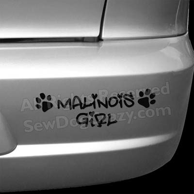 Malinois Girl Car Decals