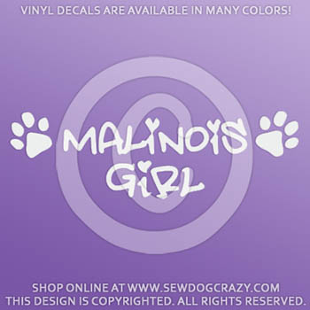 Malinois Girl Vinyl Decals