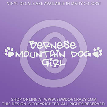 Bernese Mountain Dog Girl Stickers