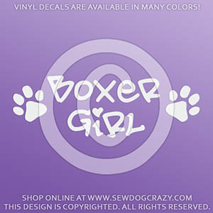 Vinyl Boxer Dog Stickers