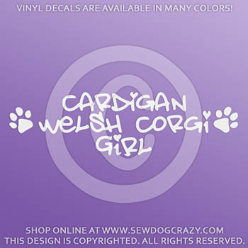 Cardigan Welsh Corgi Girl Car Decals