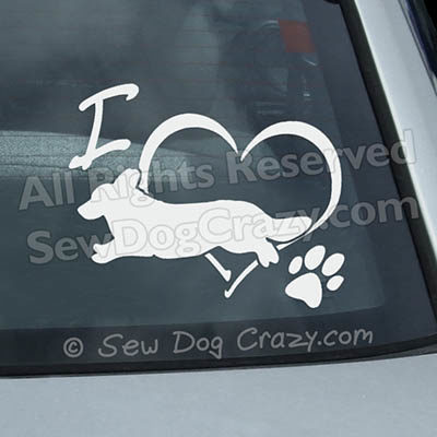 Cardigan Welsh Corgi Dog Sports Car Decals