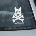 German Shepherd Pirate Car Window Stickers