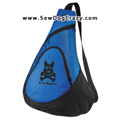 Embroidered German Shepherd Pirate Bags