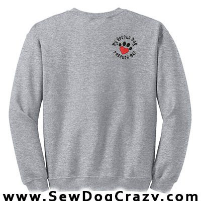 Embroidered Rescue Dog Sweatshirt