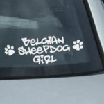 Belgian Sheepdog Girl Decals
