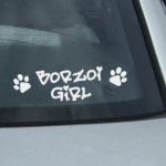 Borzoi Girl Decals