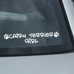 Cairn Terrier Girl Decals