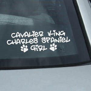 Cavalier King Charles Spaniel Girl Decal