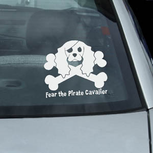 Cavalier King Charles Spaniel Pirate Decal