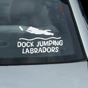 Labrador Retriever Dock Jumping Decal