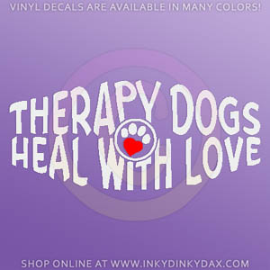 Therapy Dog Decals