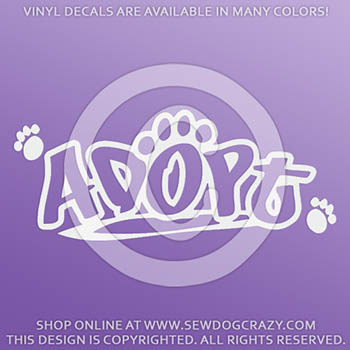 Adopt a Dog Vinyl Sticker