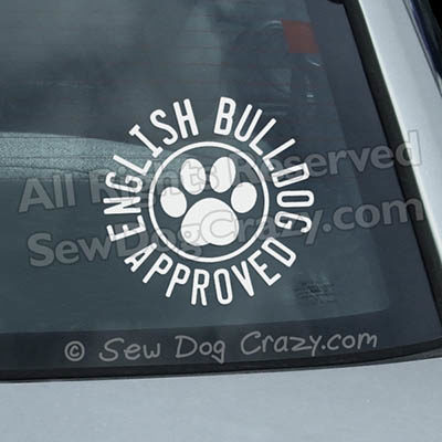 English Bulldog Window Stickers