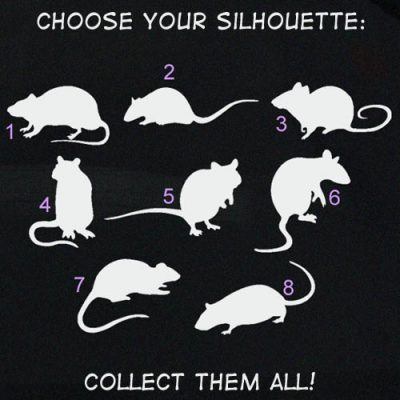 Rat Silhouette Decals
