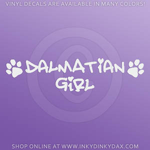 Dalmatian Girl Decals