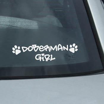 Doberman Girl Decal