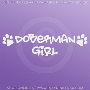 Doberman Girl Decals