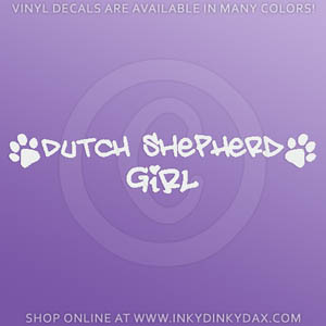 Dutch Shepherd Girl Decals