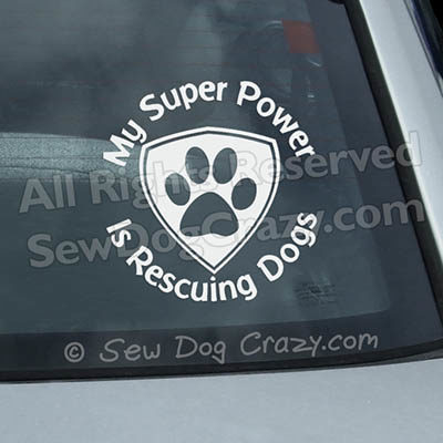 Rescue Dogs Window Sticker