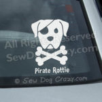 Vinyl Pirate Rottweiler Car Decals