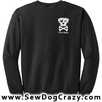 Embroidered Pirate Rottweiler Sweatshirt