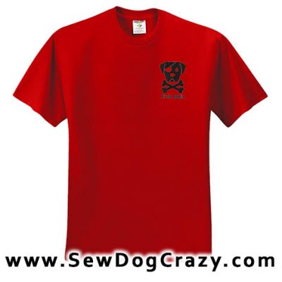 Embroidered Pirate Rottweiler TShirt