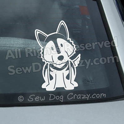 Cartoon Malamute Car Window Stickers