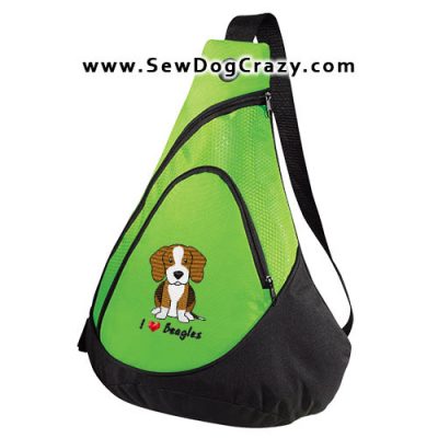 Embroidered Cartoon Beagle Bag