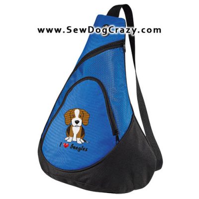 Embroidered Cartoon Beagle Bags