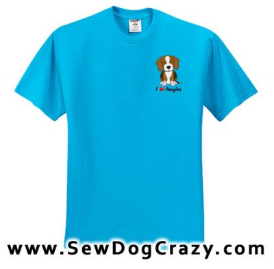 Embroidered Cartoon Beagle TShirts
