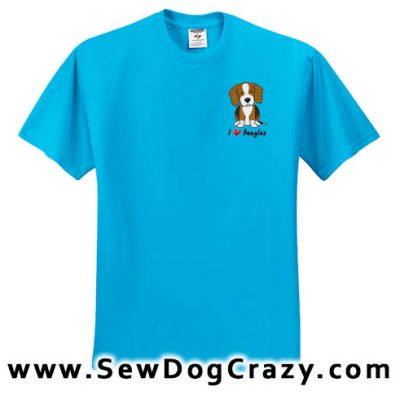 Embroidered Cartoon Beagle TShirts