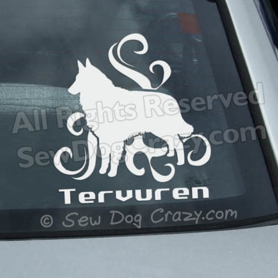 Tribal Tervuren Car Window Stickers