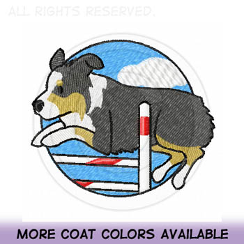 Embroidered Australian Shepherd Agility Shirts