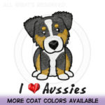 Cartoon Tri Color Australian Shepherd Gifts