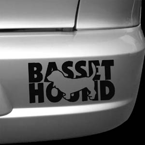 Vinyl Basset Hound Decals