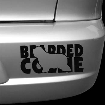 Bearded Collie Vinyl Stickers for Car