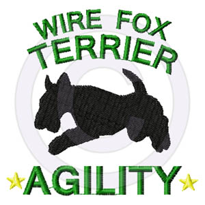 Wire Fox Terrier Agility Embroidery