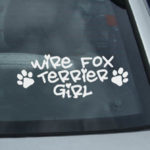 Wire Fox Terrier Girl Decal