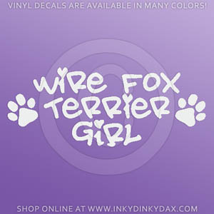 Wire Fox Terrier Girl Decals