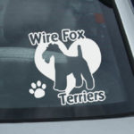 I Love Wire Fox Terriers Car Stickers