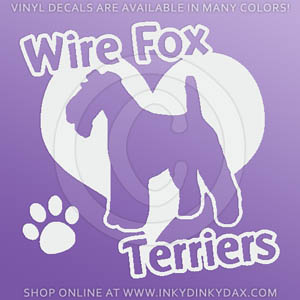 I Love Wire Fox Terriers Stickers