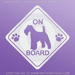Wire Fox Terrier On Board Decal