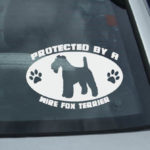 Guarded by Wire Fox Terrier Sticker