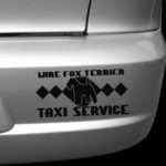 Wire Fox Terrier Taxi Decal