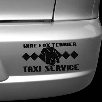 Wire Fox Terrier Taxi Decal