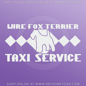 Wire Fox Terrier Taxi Sticker